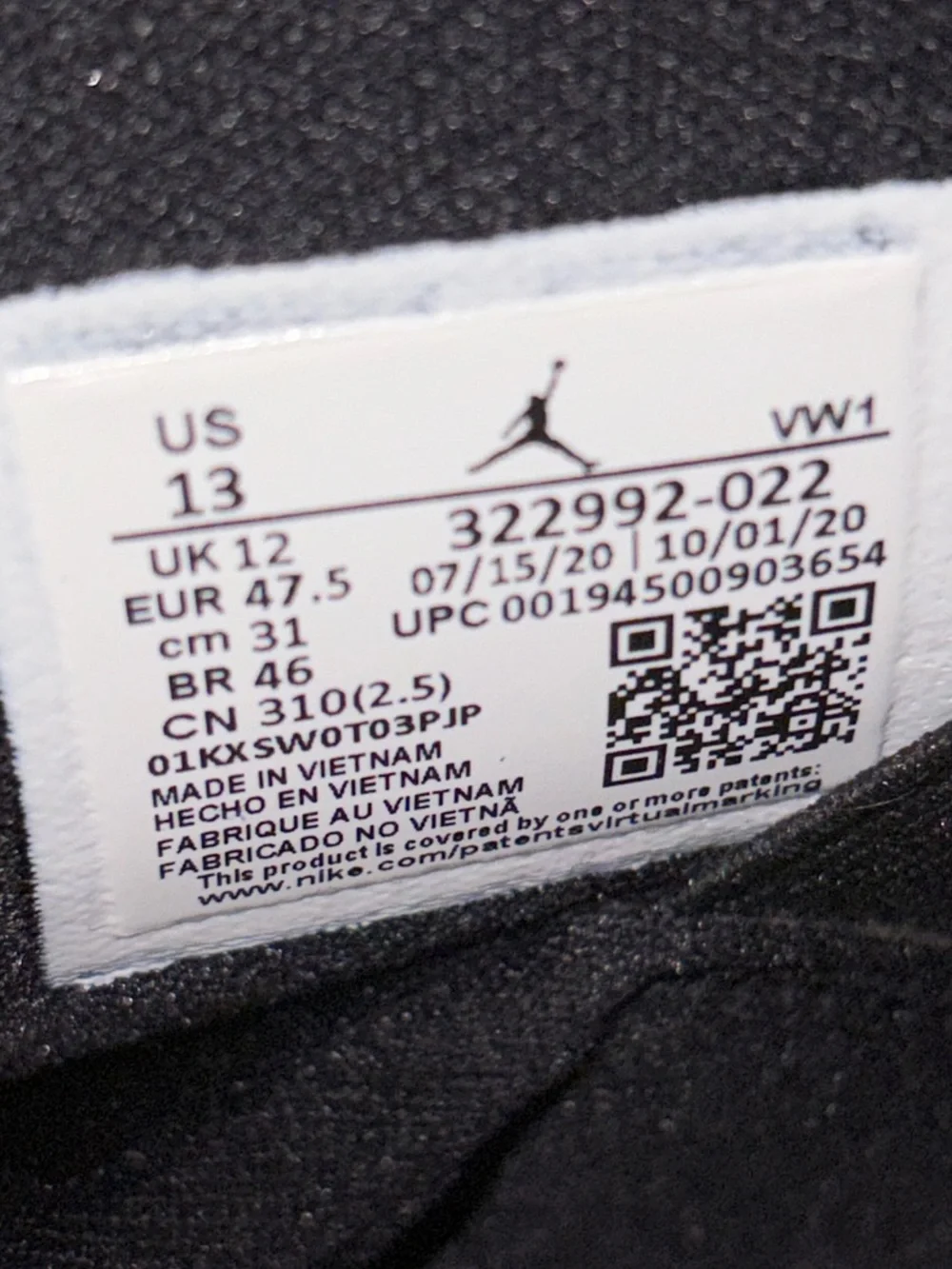 Size 13 - Jordan 6 Rings Graphite ' Grey and Black Sneakers